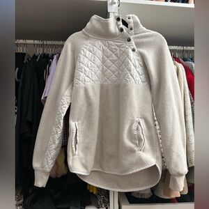 Abercrombie & Fitch Cream Sherpa Jacket